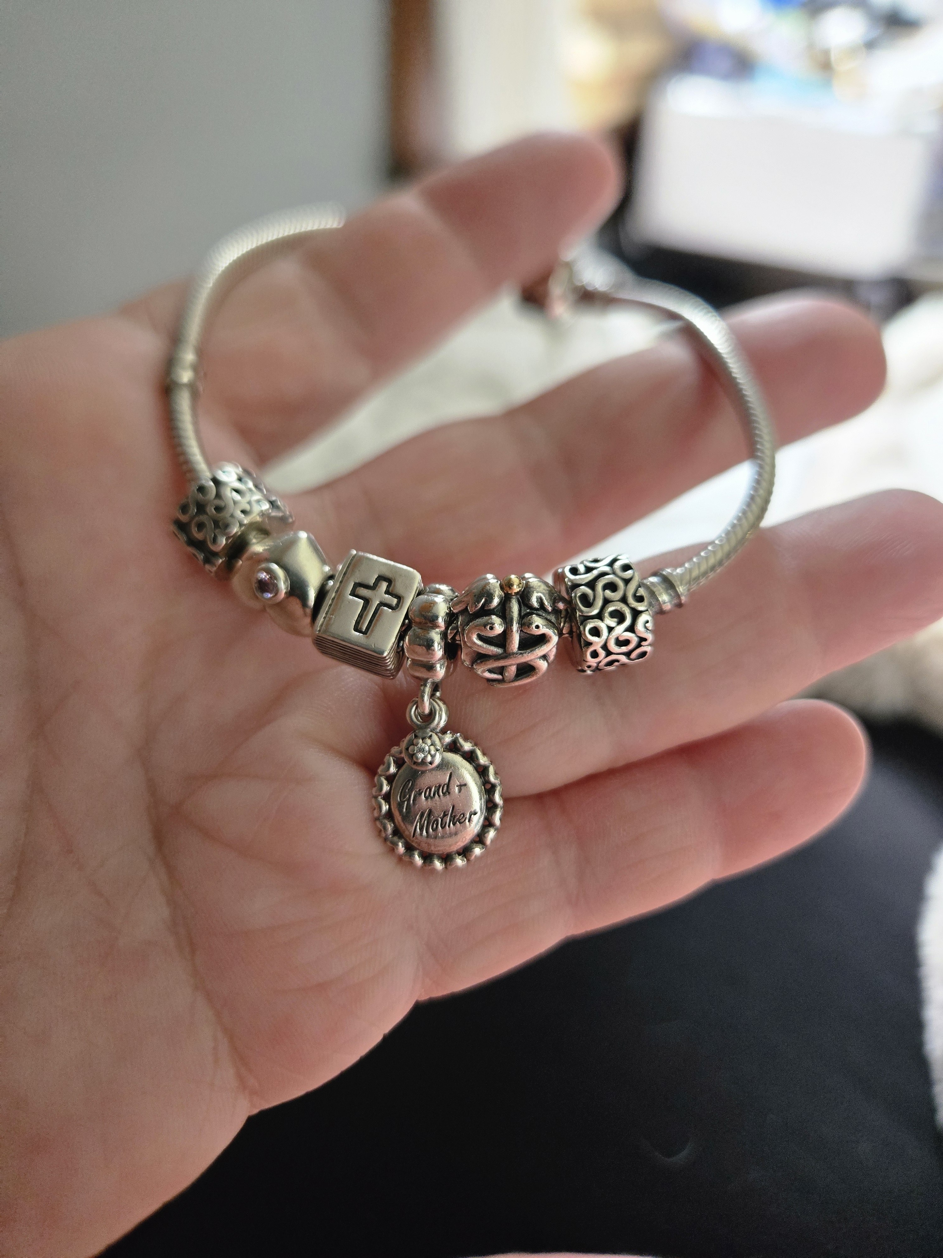 Pandora Charm Bracelet With Retired And Vintage Charms